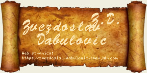 Zvezdoslav Dabulović vizit kartica